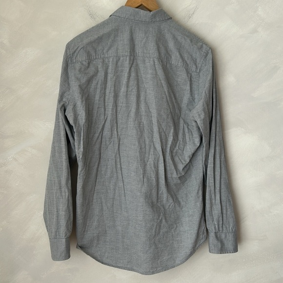 Tristan button down shirt 15 15.5 medium grey chevron - Picture 6 of 6